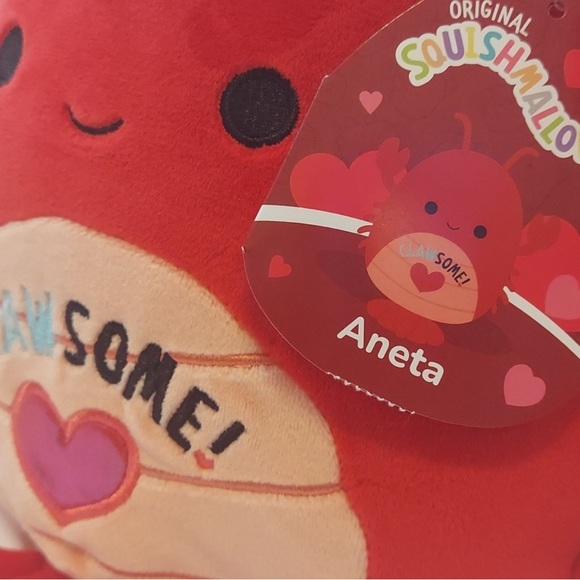 NWT 8” Aneta the Lobster Squishmallow — Valentines Day Collection - Picture 3 of 5